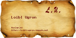 Loibl Ugron névjegykártya